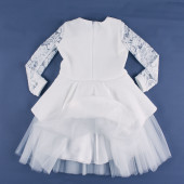 Официална рокля  ''Снежина" в бяло (9 мес. - 3 год.) 2