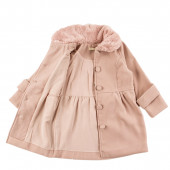 Палто за момичета в опушено розово 2
