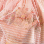 Детска рокля с апликация в цвят пудра "Стелияна" 3