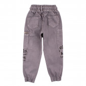 Детски джогинг панталон за момче в сив цвят 2