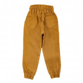 Детски джогинг панталон за момче в цвят горчица 2
