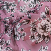 Феерична рокля от две части в цвят пепел от рози