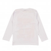 Детска блуза с апликация в бяло 2