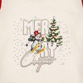 Коледна ватирана блуза "Merry Christmas" в бяло 3