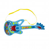 Детска китара с звук и светлина в синьо  39 х 19 см. 2