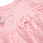 Бебешка рокля ,,Амелия" в розов цвят 2