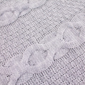 Плетено одеялце-пелена в сиво 87x96 см 2