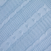 Плетено одеялце-пелена в синьо 87x96 см 2