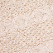 Плетено одеялце-пелена в бежово 87x96 см 2