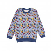 Детска памучна пижама в принтиран десен "Коли" в синьо 2