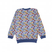 Детска памучна пижама в принтиран десен "Коли" в синьо 3