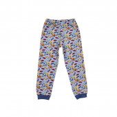 Детска памучна пижама в принтиран десен "Коли" в синьо 5