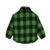 Памучна риза в зелено каре за момчета 2
