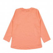 Детска плътна блуза в цвят праскова 2