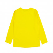 Памучна блуза с камъчета в жълто 2