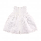 Бебешка лятна рокля с гащички в бяло 2