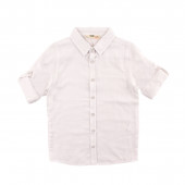 Детска риза в бяло за момчета 3