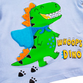 Детска тениска за момчета "Dino" в светлосиньо 2