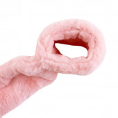 Пухен шал в розово за момичета 73 х 12 см 3