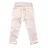 Детски панталон в бял цвят за момичета 2