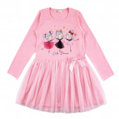 Детска рокля ,,Сиси" в розов цвят 2