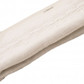 Плетено одеялце-пелена в бяло 100х130 см 3