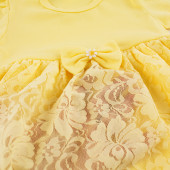 Лятно боди-рокля в жълто 2