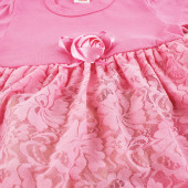 Лятно боди-рокля в наситено розово