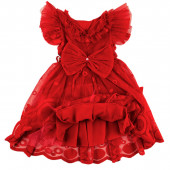 Официална рокля "Шарлот" в червен цвят 4