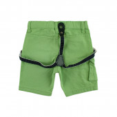 Къси панталонки с тиранти в светлозелено 2