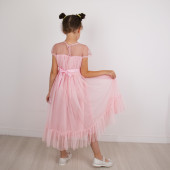 Дълга официална рокля ,,Нелия" в розово 5