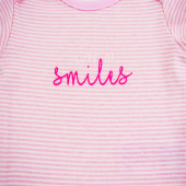 Бебешко боди в райе за момичета "Smiles" 2