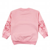 Плътна памучна блуза в розово 3