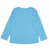 Детска памучна блуза в синьо 2
