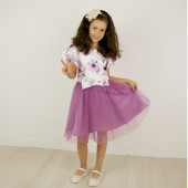 Детска празнична рокля ,,Сияна" в лилаво 2