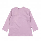 Блуза за момичета "Котенце" в лилаво 2