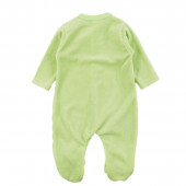 Бебешки плюшен  гащеризон в зелено 2