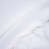 Плътна памучна блуза в бяло 3