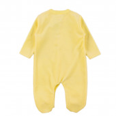 Бебешки плюшен гащеризон в жълто 2
