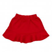 Детска памучна пола в червено 2