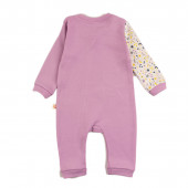 Памучен гащеризон с шапка в лилавлилаво 2