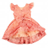 Официална рокля "Кармен" в наситено розов цвят 4