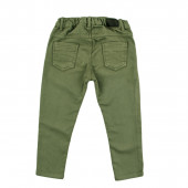 Детски плътен панталон в зелено 2