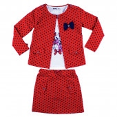 Елегантен комплект от сако, пола и блуза (2 - 7 год.) 2