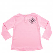 Блуза от памук в розово за момичета 2
