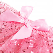 Пола-пачка в розово с панделка и пайети (3 - 12 год.) 2