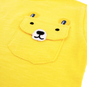 Памучна блуза с джобче в жълто (9 мес. - 4 год.) 2