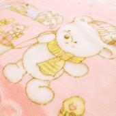 Бебешко одеяло с апликация в розово 80 х 100 см  2