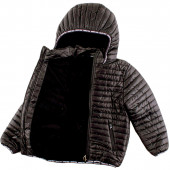 Средно дебело яке с полар в черно (6 - 10 год.)