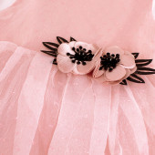 Официална рокля ''Събина" с чантичка в опушено розово (5 - 8 год.) 3